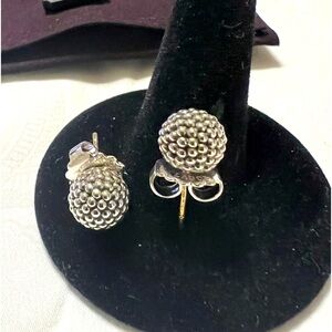 Lagos Caviar Ball Earrings; NWOT; Dust Bag ; Sterling & 18kt Gold
